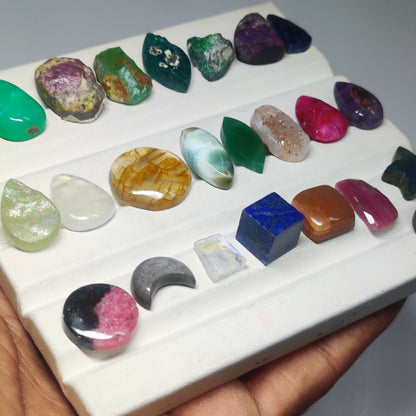 Natural Mix Stone Gemstones | Multi Gemstone Cabochons for Rings, Pendants & Jewelry