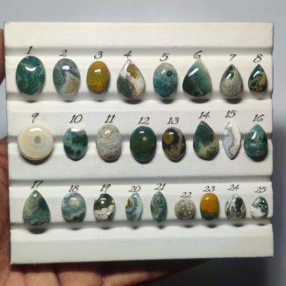 Rare Ocean Jasper Gemstone | Scenic Pattern Cabochon for Designer Jewelry