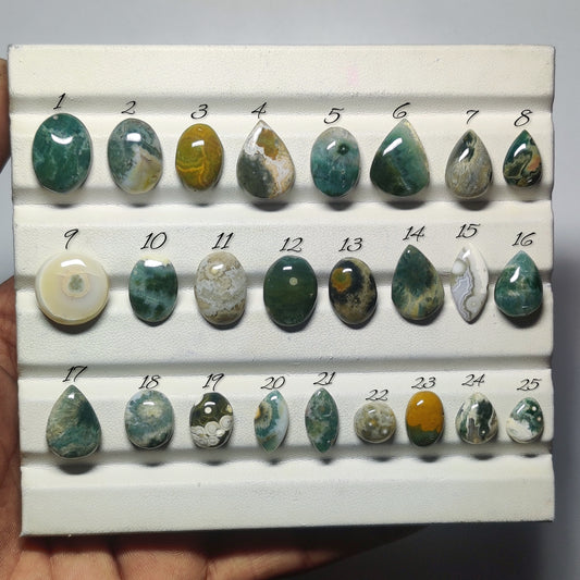 Rare Ocean Jasper Gemstone | Scenic Pattern Cabochon for Designer Jewelry
