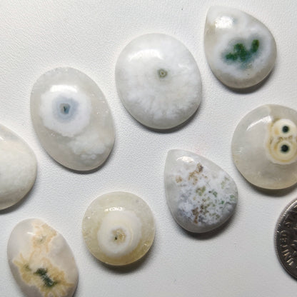 Natural Solar Quartz Cabochon | Stalactite Crystal Gemstone for Designer Jewelry Making