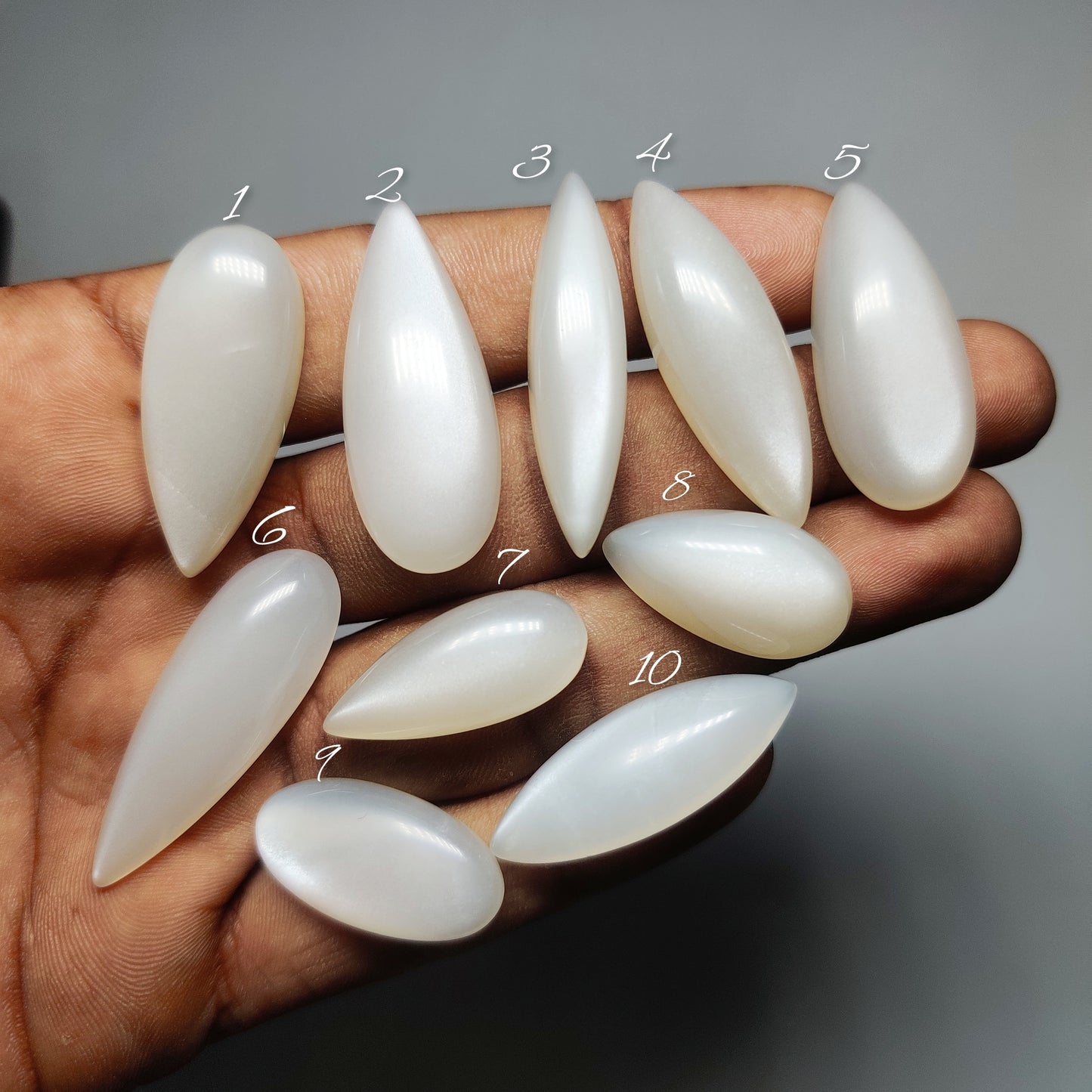 Natural White Moonstone Gemstone | Ethereal Glow for Fine Jewelry Making