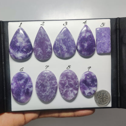 Lepidolite Cabochon | Rare Lilac Purple Gemstone for Artisan & Designer Jewelry