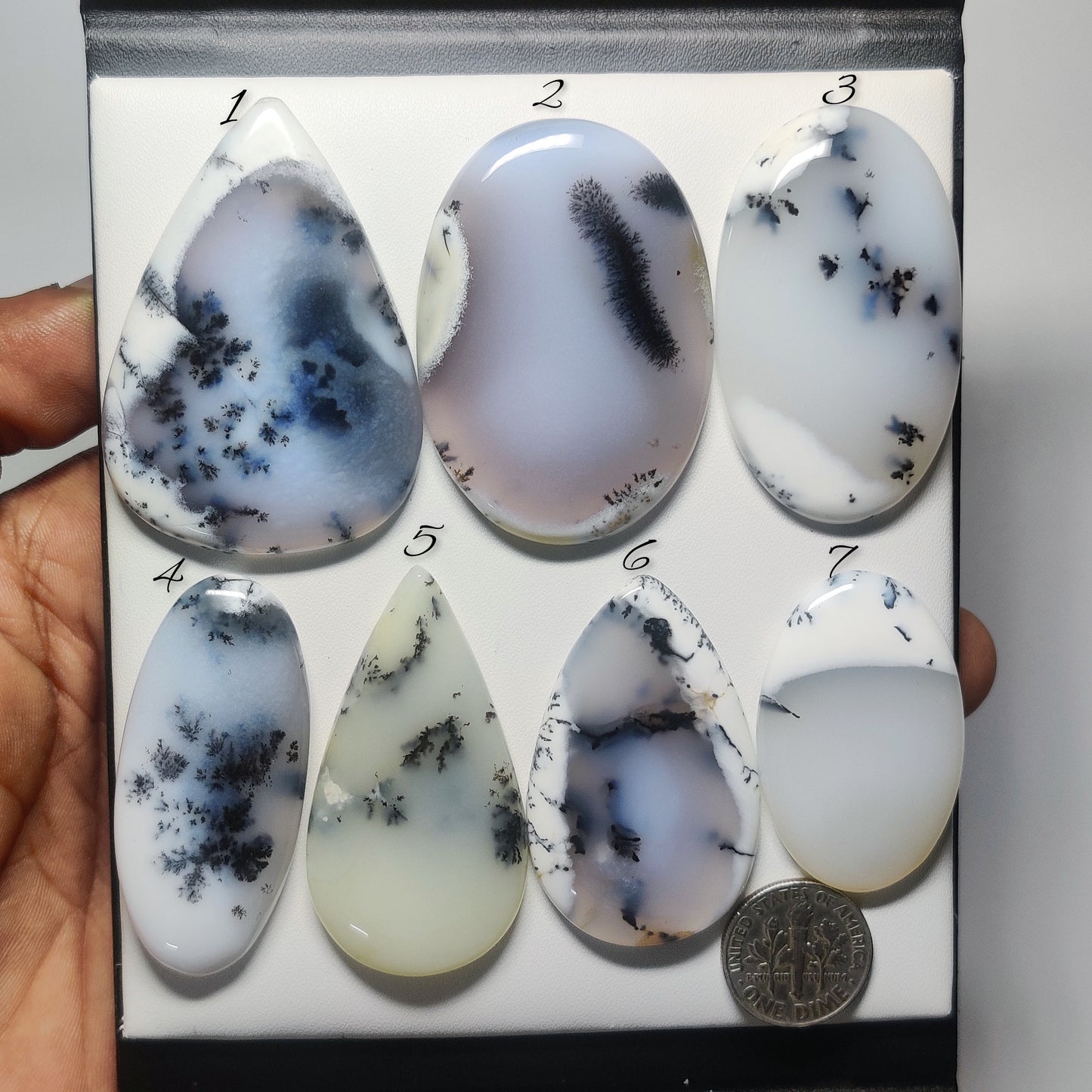 Natural Dendritic Opal Gemstone |Scenic Moss Pattern Cabochon for Jewelry Making