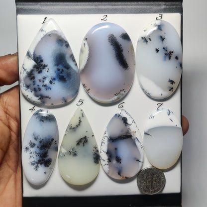 Natural Dendritic Opal Gemstone |Scenic Moss Pattern Cabochon for Jewelry Making