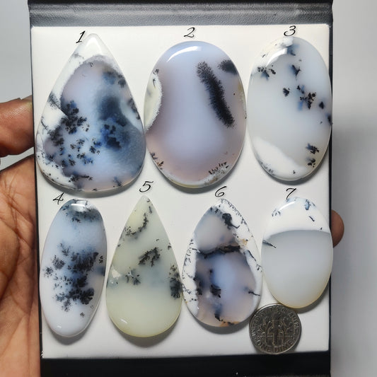 Natural Dendritic Opal Gemstone |Scenic Moss Pattern Cabochon for Jewelry Making