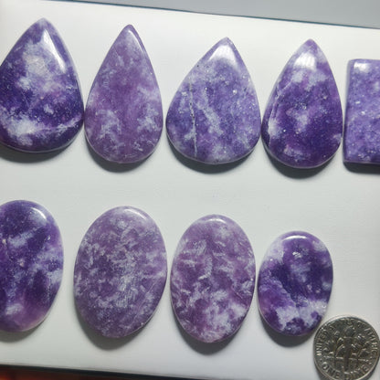 Lepidolite Cabochon | Rare Lilac Purple Gemstone for Artisan & Designer Jewelry