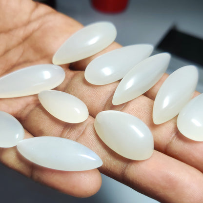 Natural White Moonstone Gemstone | Ethereal Glow for Fine Jewelry Making