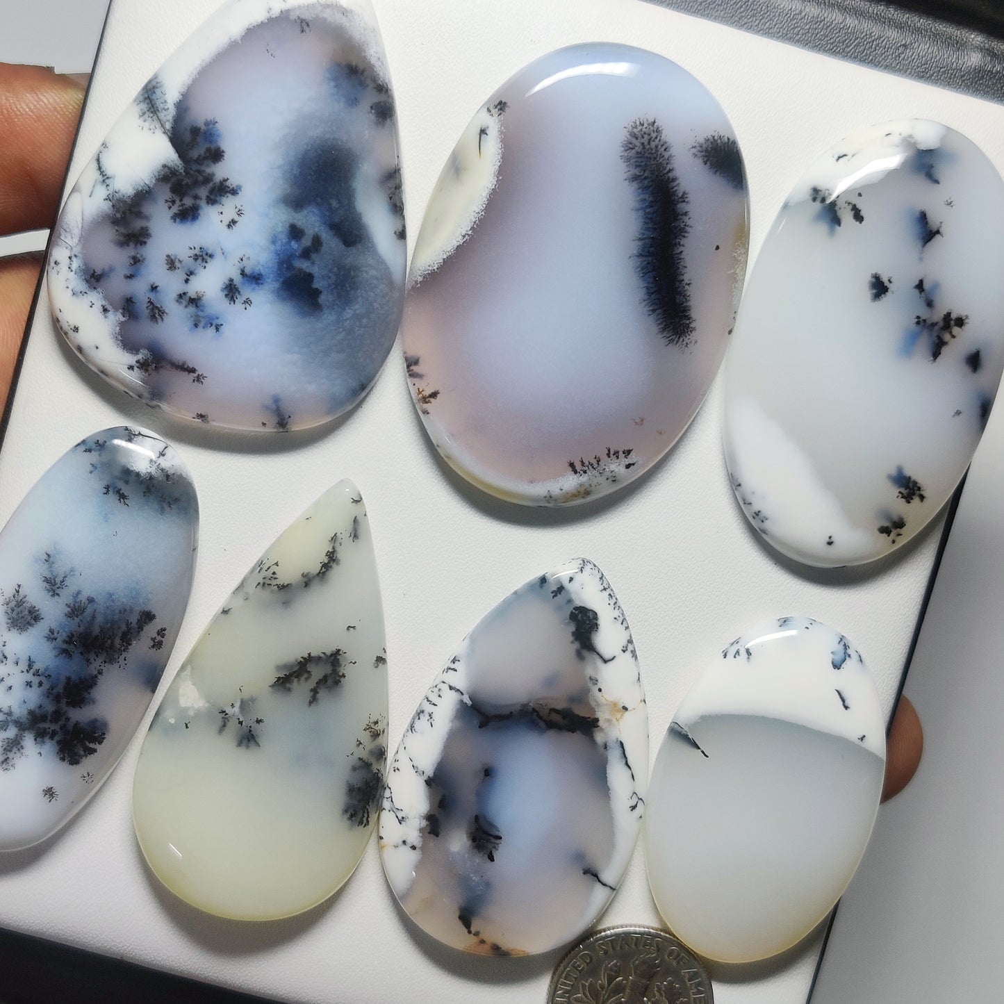 Natural Dendritic Opal Gemstone |Scenic Moss Pattern Cabochon for Jewelry Making