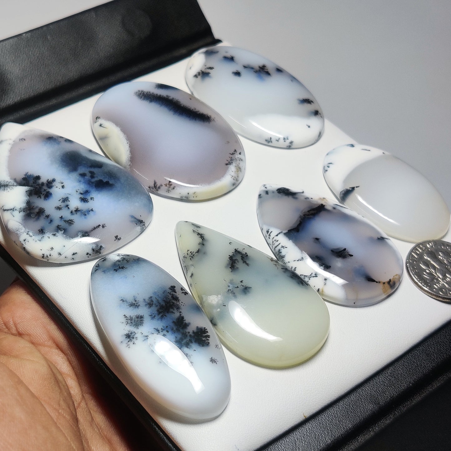Natural Dendritic Opal Gemstone |Scenic Moss Pattern Cabochon for Jewelry Making