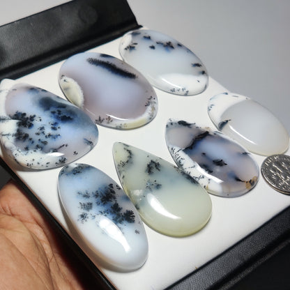 Natural Dendritic Opal Gemstone |Scenic Moss Pattern Cabochon for Jewelry Making