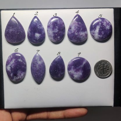 Premium Lepidolite Cabochon | Lavender Purple Gemstone for Artisan & Designer Jewelry