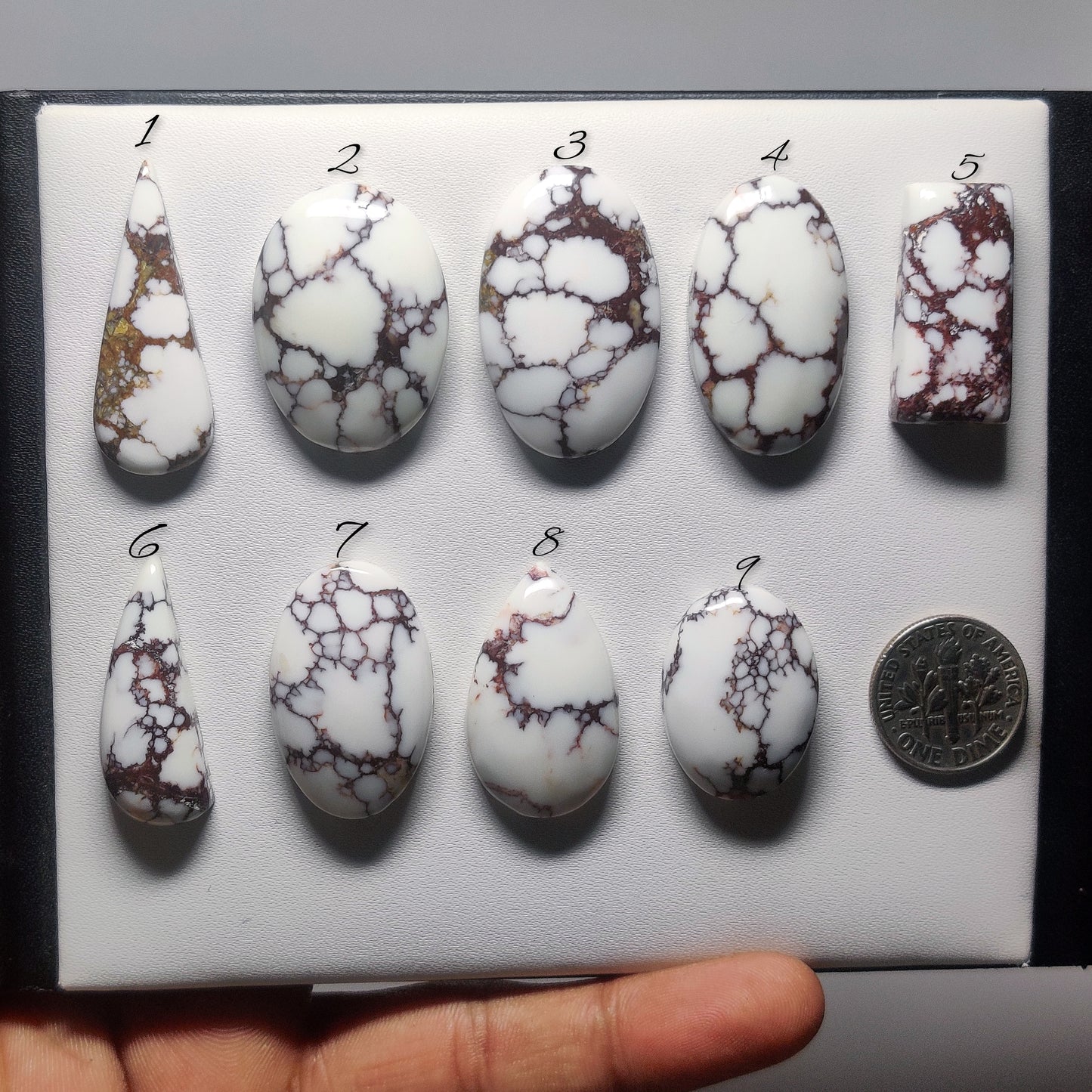 Natural Wild Horse Jasper Gemstone | White & Brown Cabochon for Jewelry Making