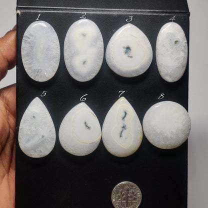 Solar Quartz Cabochon | Unique Stalactite Quartz Gemstone for Designer Jewelry