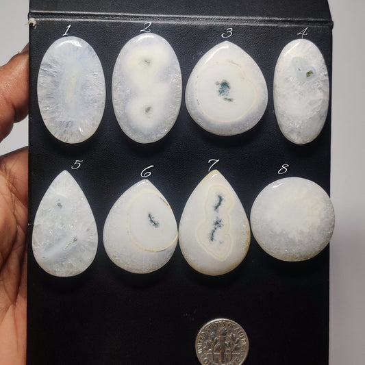 Solar Quartz Cabochon | Unique Stalactite Quartz Gemstone for Designer Jewelry