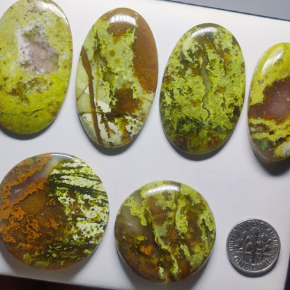 Natural Green Opal Gemstone | Vibrant Green Cabochon for Jewelry Making