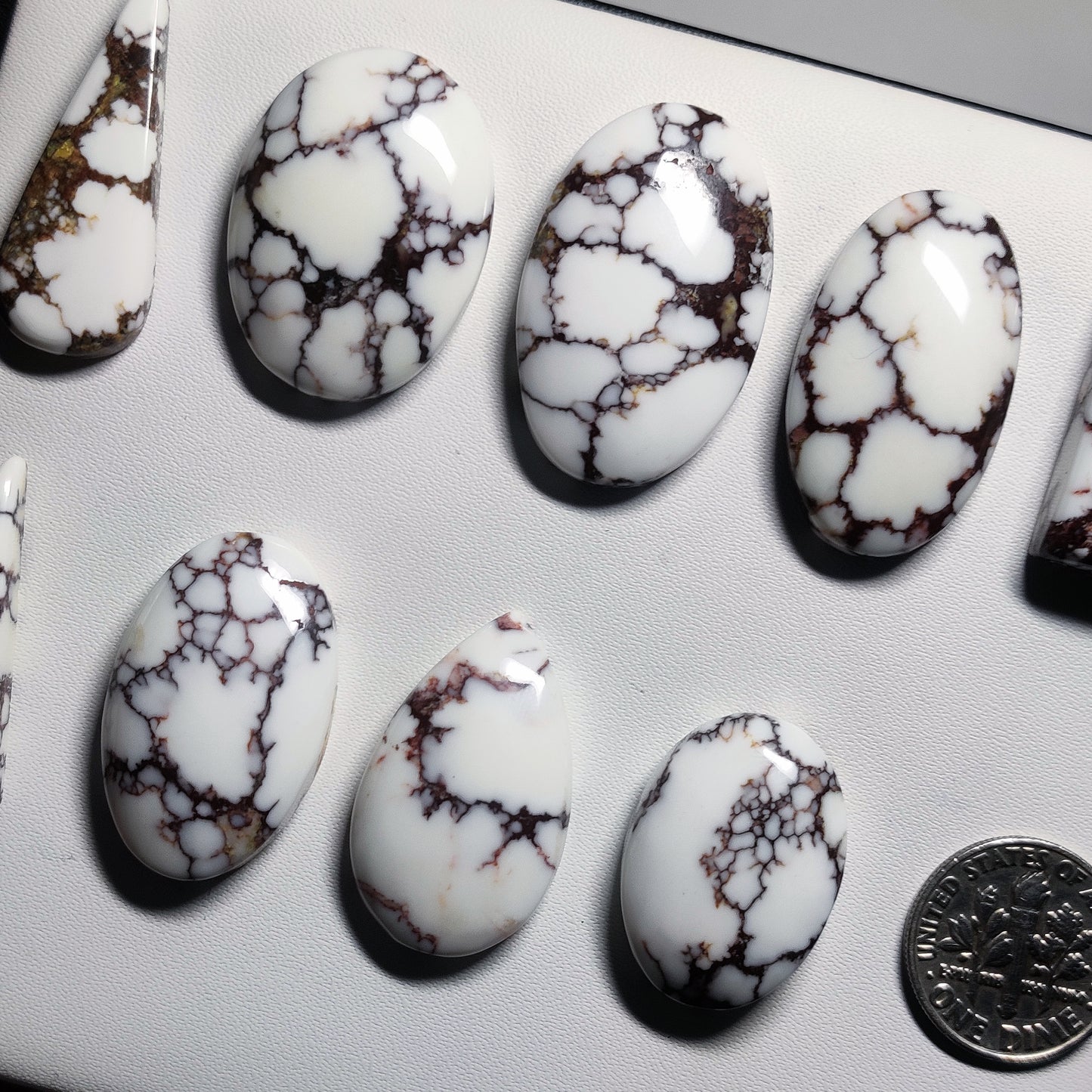 Natural Wild Horse Jasper Gemstone | White & Brown Cabochon for Jewelry Making