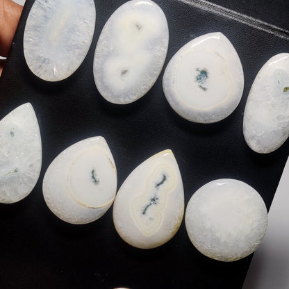 Solar Quartz Cabochon | Unique Stalactite Quartz Gemstone for Designer Jewelry