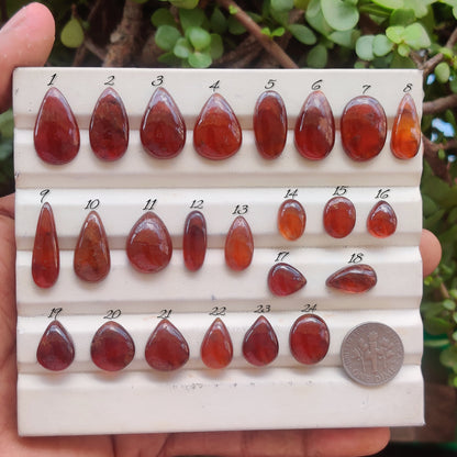 Natural Garnet Gemstone Cabochon for Jewelry Making | Deep Red Loose Stone | Premium Polished Garnet for Rings Pendants Earrings