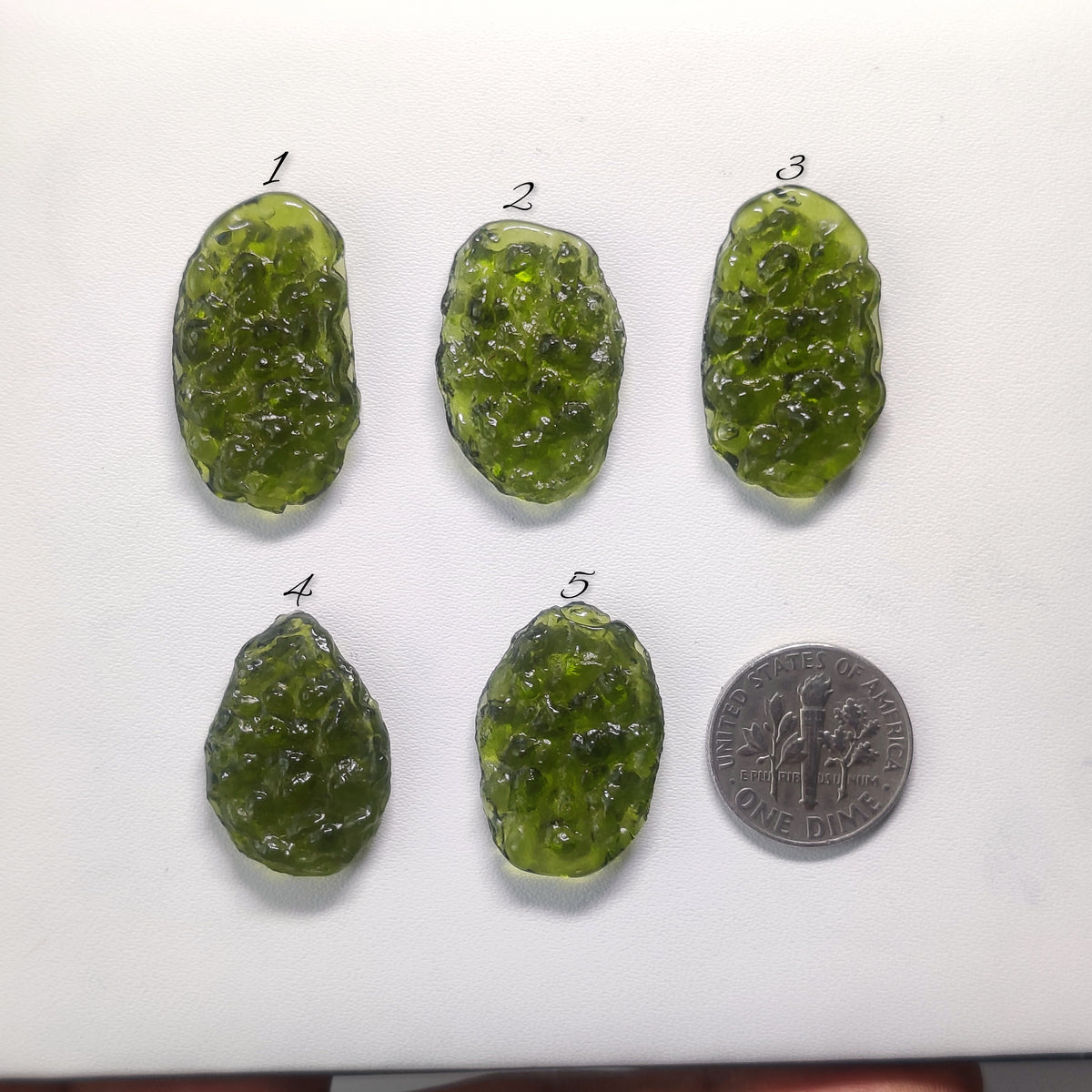 Manmade Moldavite Gemstone Cabochon for Jewelry Making | Green Moldavite Simulated Loose Stone | Polished Designer Gemstone