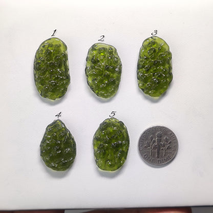 Manmade Moldavite Gemstone Cabochon for Jewelry Making | Green Moldavite Simulated Loose Stone | Polished Designer Gemstone