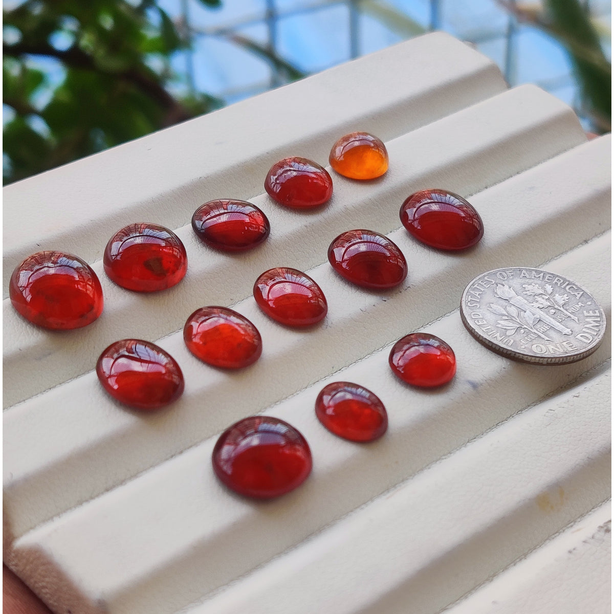 Natural Garnet Gemstone Cabochon for Jewelry Making | Deep Red Loose Stone | Premium Designer Gemstone
