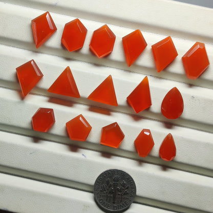 Natural Orange Chalcedony Gemstone for Jewelry Making | Smooth Warm-Toned Loose Stone for Rings Pendants Earrings