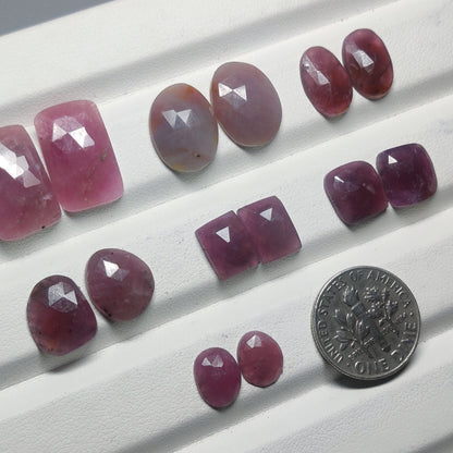 Natural Pink Sapphire Gemstone Cabochon for Jewelry Making | Soft Rose Pink Loose Stone | Premium Polished Sapphire for Rings Pendants