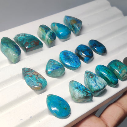 Natural Quantum Quattro Gemstone Cabochon for Jewelry Making | Blue Green Purple Loose Stone | Premium Polished Designer Gemstone