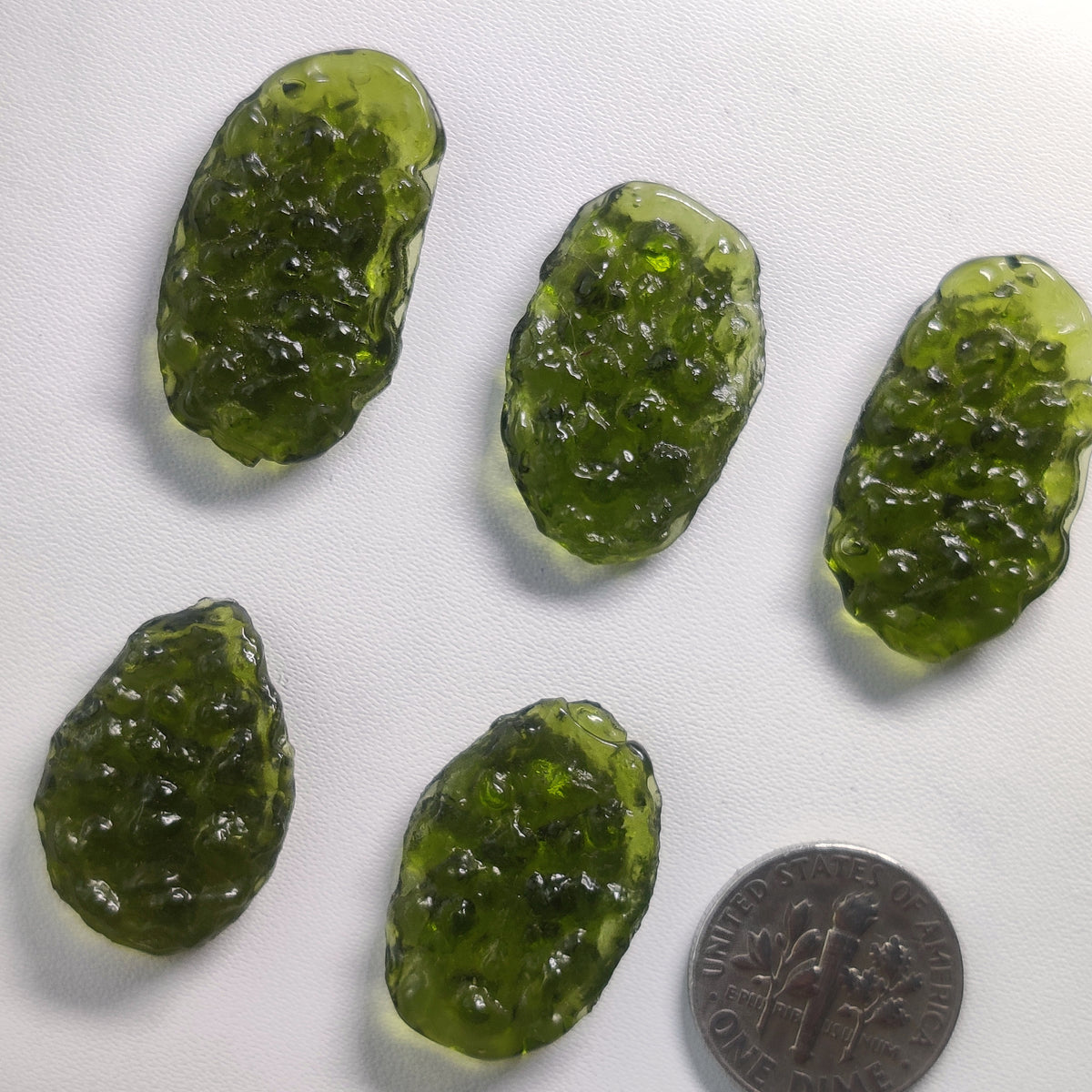 Manmade Moldavite Gemstone Cabochon for Jewelry Making | Green Moldavite Simulated Loose Stone | Polished Designer Gemstone