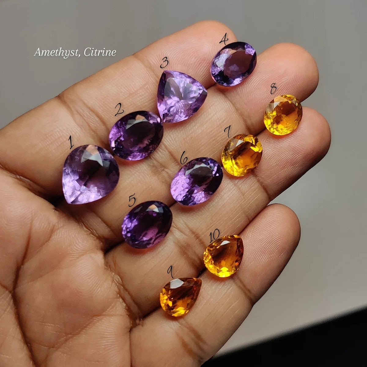 Natural Amethyst & Citrine Gemstones for Jewelry Making |Loose Gemstones, Multiple Options