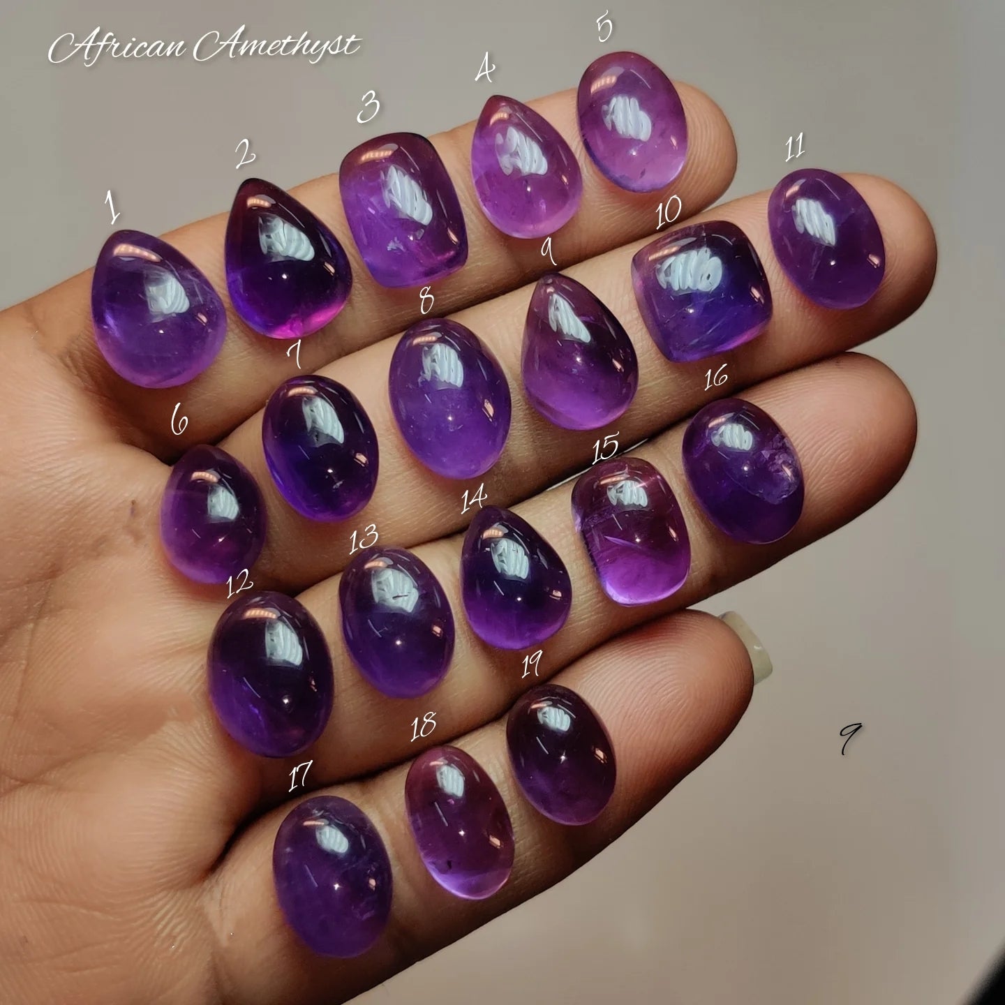 Natural African Amethyst Gemstone Cabochon | Rich Purple Loose Stone for Jewelry Making | Premium Artisan Cut
