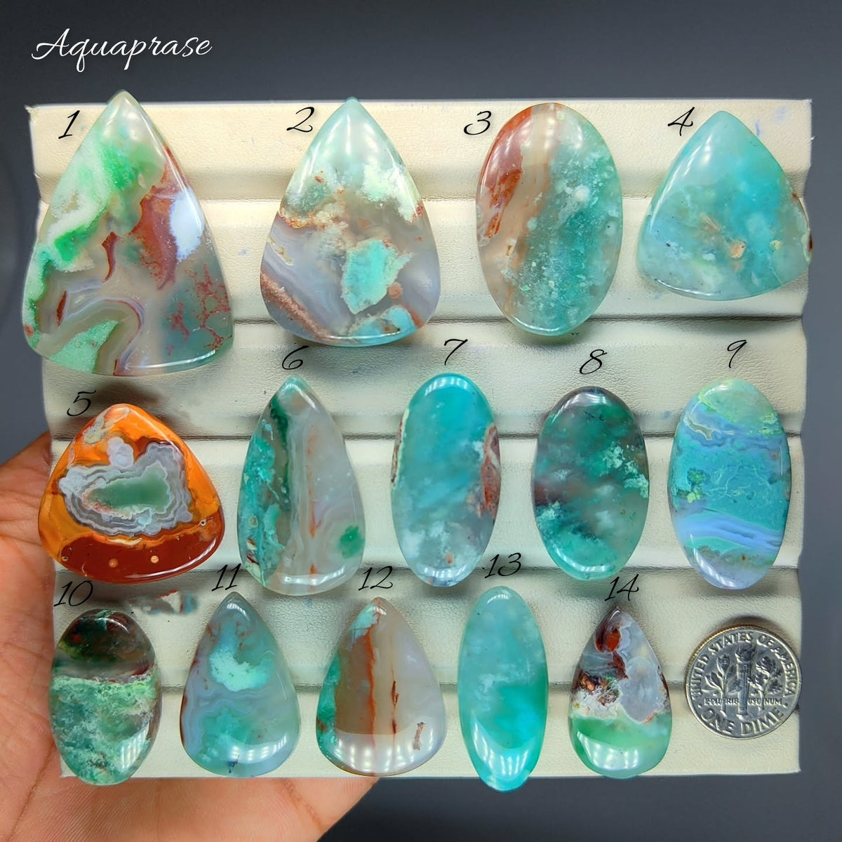 Natural Aquaprase Gemstone | Blue Green Loose Gemstone for Jewelry Making | Quality Gemstone