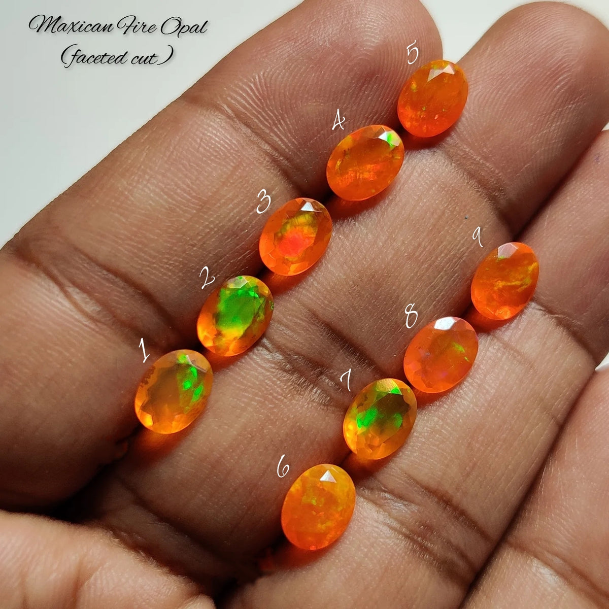 Natural Mexican Fire Opal Faceted Cut Gemstone | Fiery Loose Opal for Jewelry Making | Precision Cut