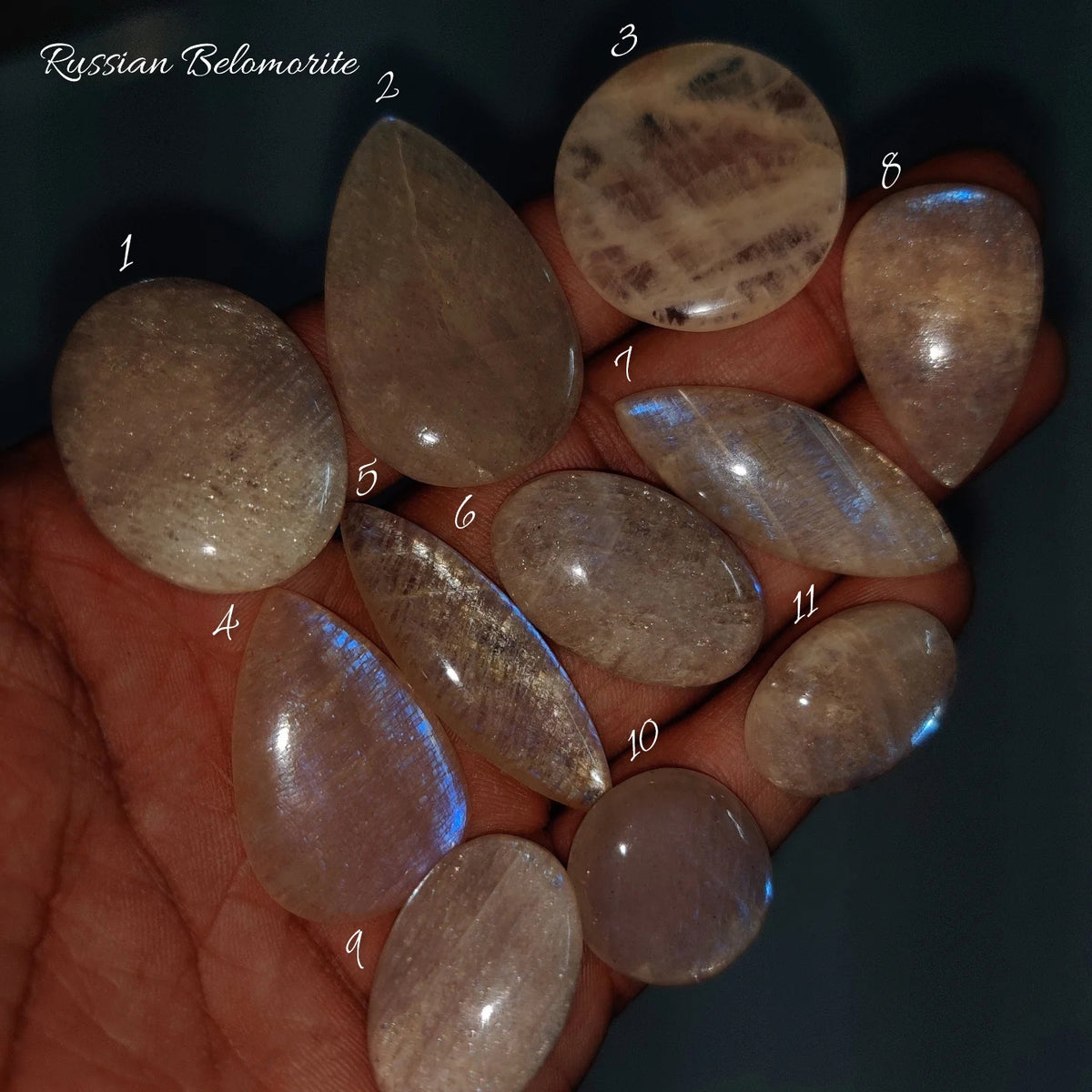 Natural Russian Belomorite Gemstone | White Blue Belomorite for Jewelry Making
