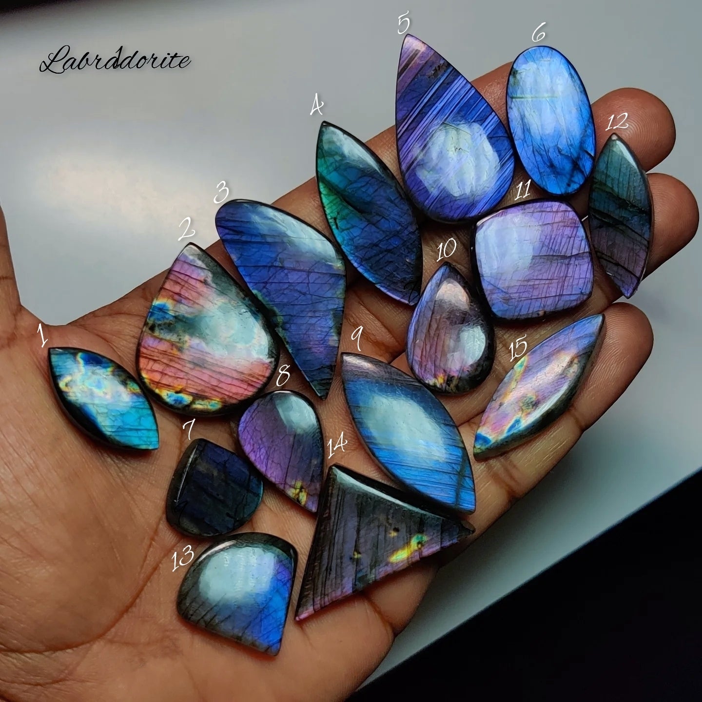 Natural Labradorite Gemstone for Jewelry Making |Flashy Blue Loose Gemstone