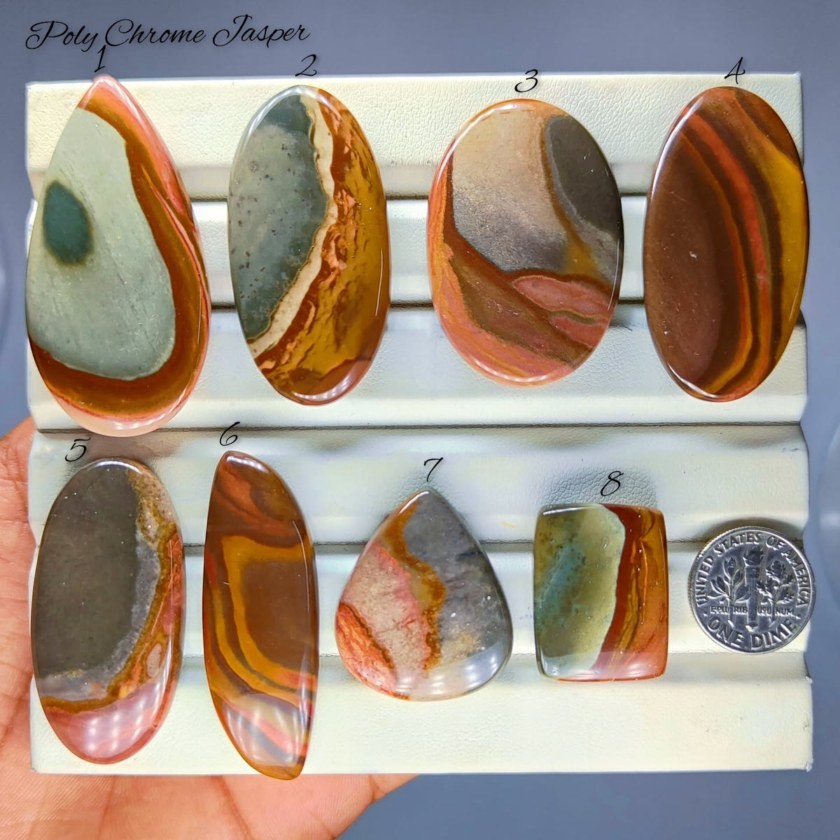 Natural Polychrome Jasper Gemstone for Jewelry Making | Multicolor Loose Jasper Stone