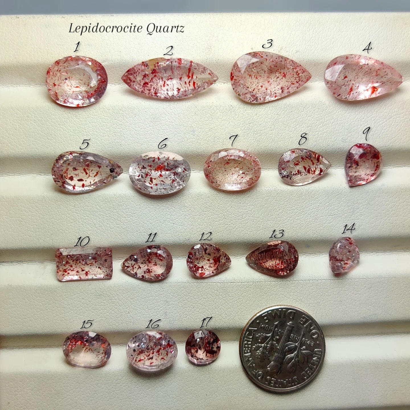 Natural Lepidochrosite Quartz cabochons  Gemstone |Rare Red Inclusion Quartz for Jewelry Making
