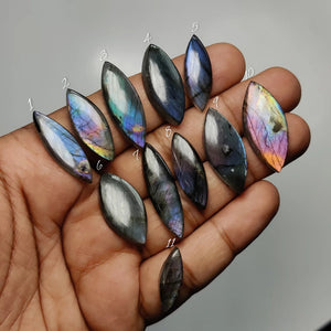 Natural Labradorite Gemstone Cabochon | Mystical Blue Flash Stone for Jewelry Making