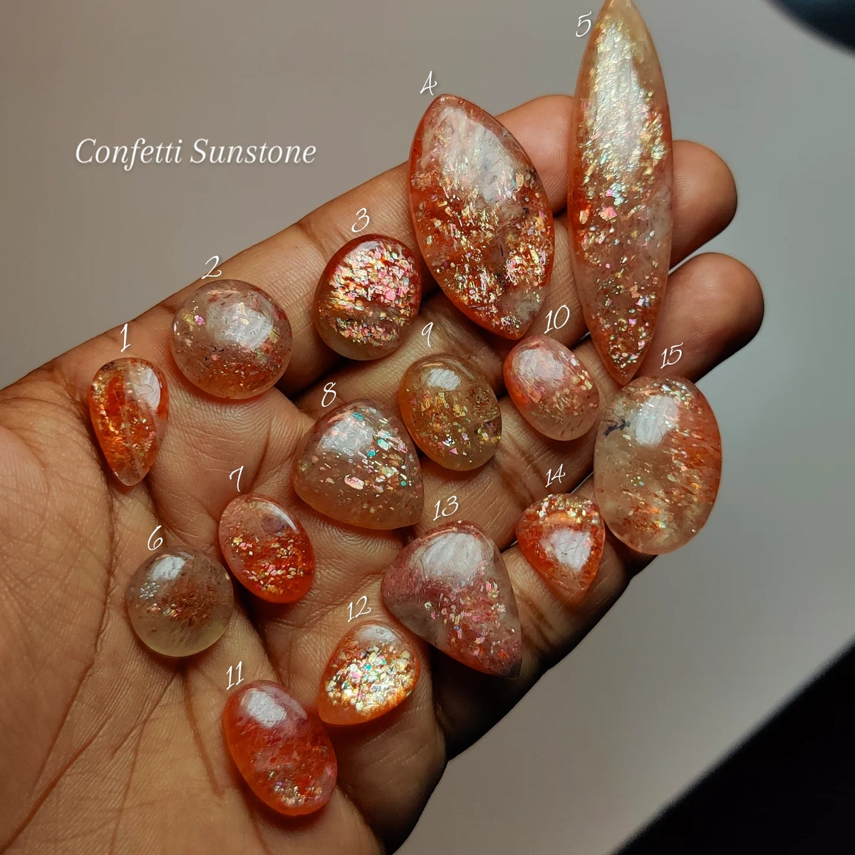 Captivating Confetti Sunstone for Jewelry Making  | Natural Sparkle with a Celebration of Color