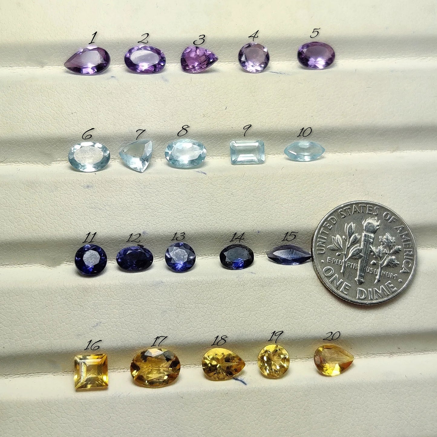 Premium Natural Amethyst, Aquamarine, Iolite & Citrine Gemstones for Jewelry Making | Top Quality