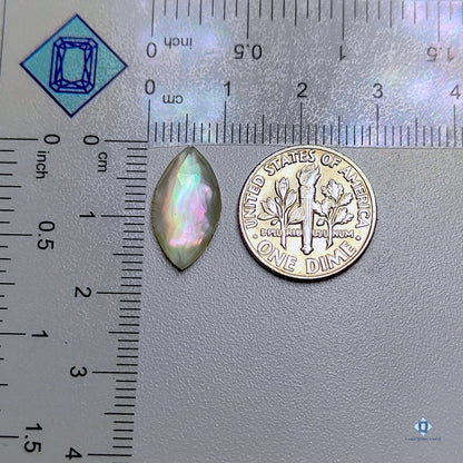 Mother Of Pearl   Crystal Quartz Doublets