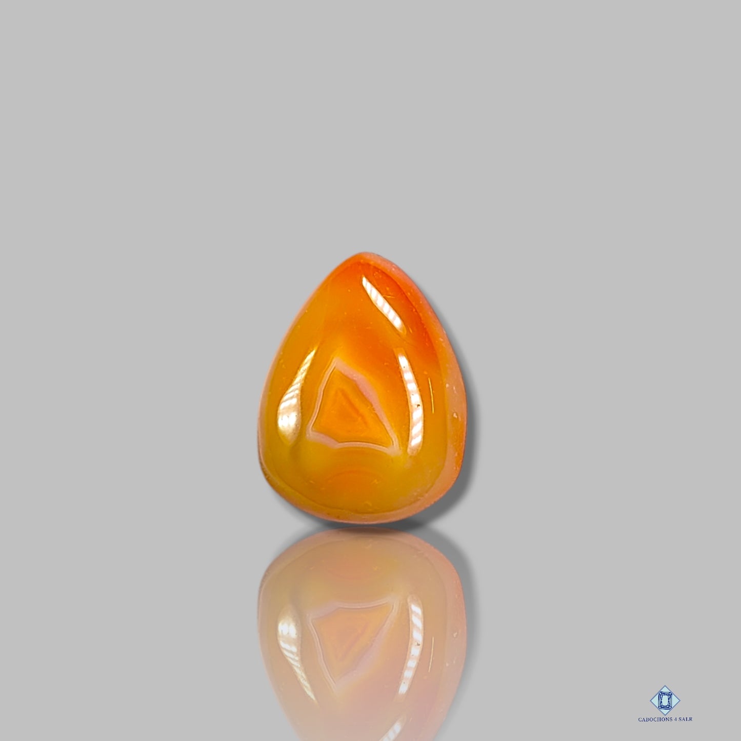 Carnelian Pear Cabochons