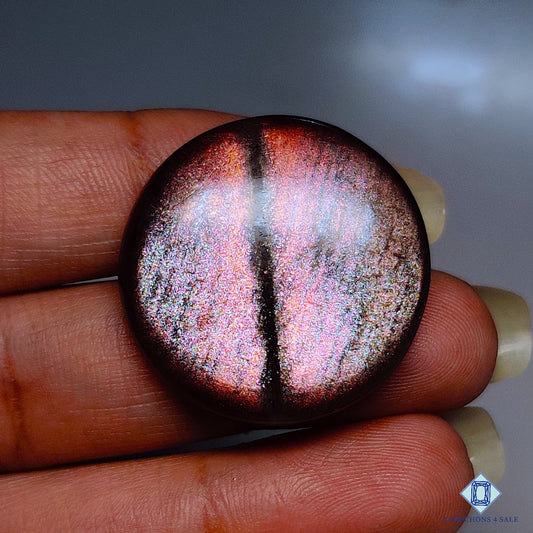Purple Pink Sunstone Round Cabochons 27*6mm