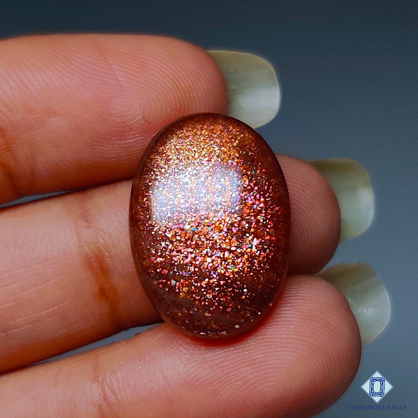 Purple Haze Sunstone From Africa Oval Cabochons 21*15*5mm