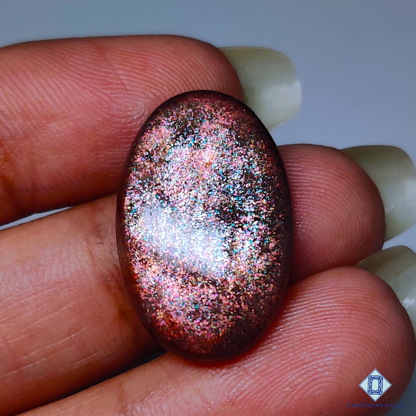 Purple Haze Sunstone From Tanzanian Oval Cabochons 23*14*4mm