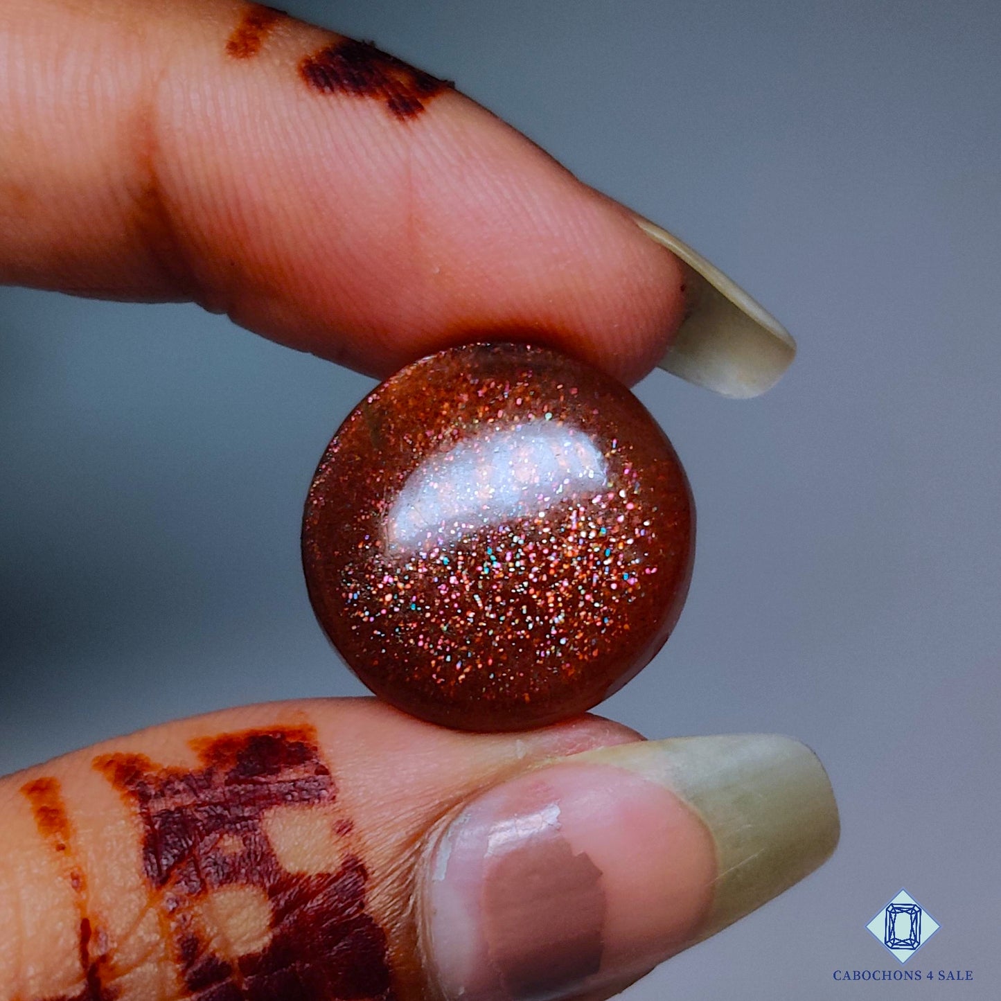 Purple Haze Sunstone Round Cabochons 17*5mm