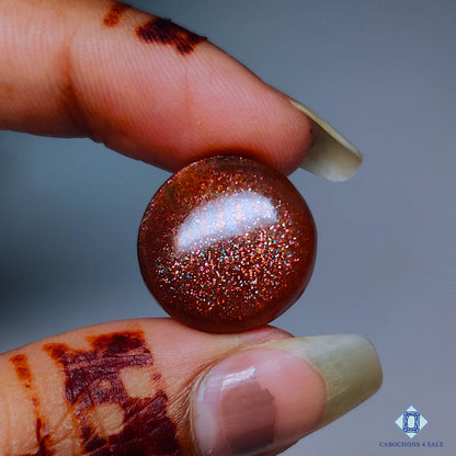 Purple Haze Sunstone Round Cabochons 17*5mm