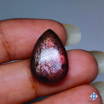 Purple Haze Sunstone Pear Cabochons 19*13*5mm