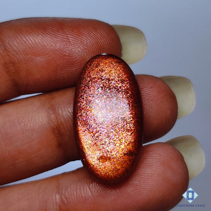 Purple Pink Sunstone Oval Cabochons 24*13*5mm