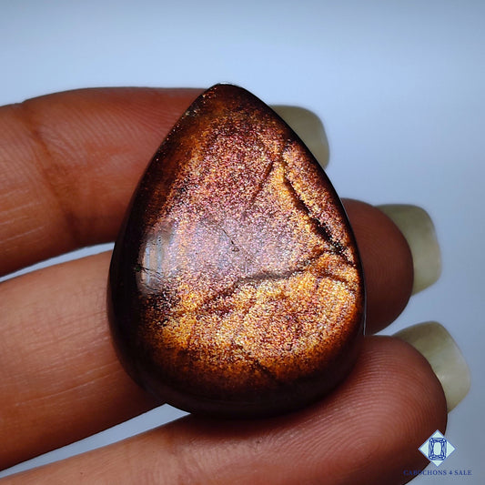 Purple Haze Sunstone Pear Cabochons 30*22*9mm